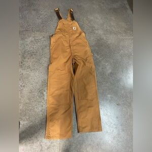Carhartt Men’s Brown Duck Bib Overalls R01-BRN 36x34 Double Knee Work